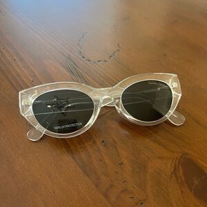 Clear Cat-Eye Sunglasses